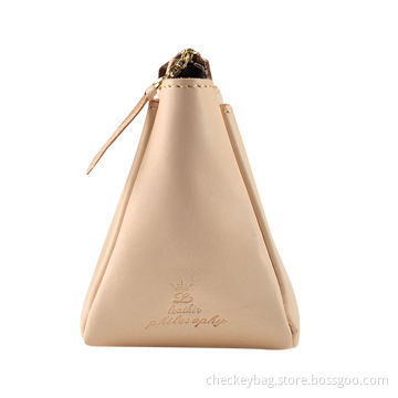 Leather cosmetic bag